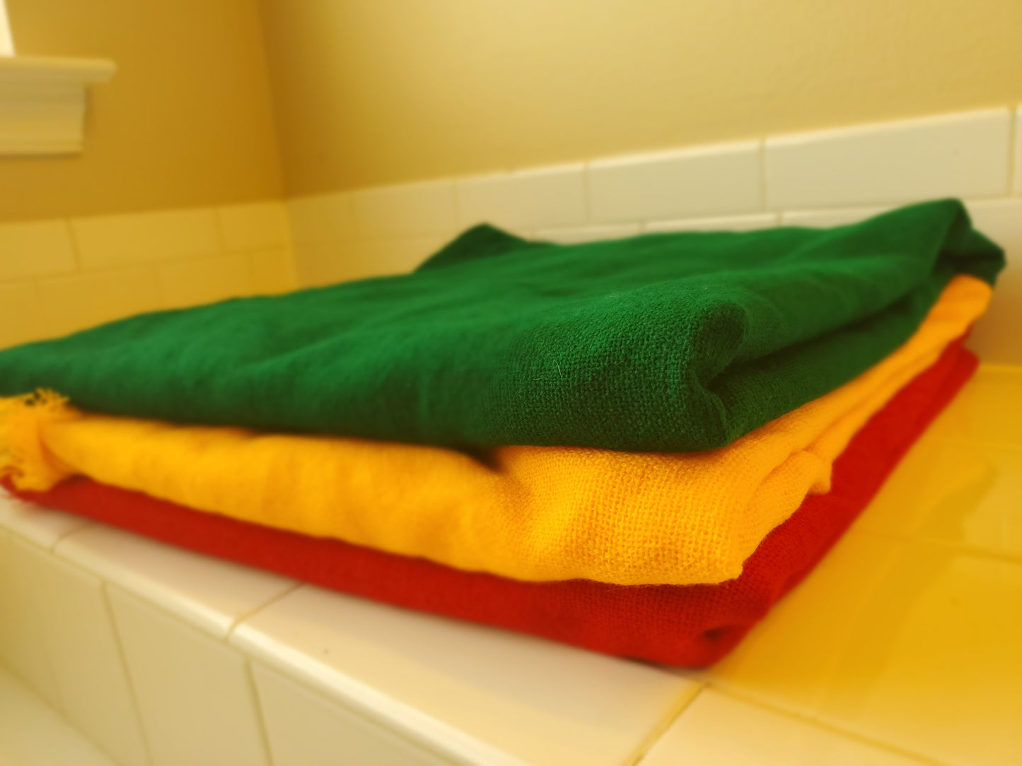 ጎጃም አዘነ ሞአ አንበሳ ኩታ (Green Yellow Red Lion of Judah blanket)