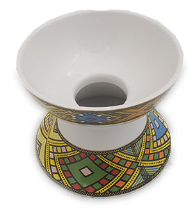 Jebena holder ceramic, white color, telete design, 5.5*4.5 inches