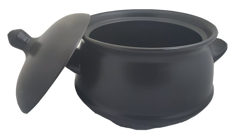 Cooking pot ceramic, black color (shekela deste), 2.5 L